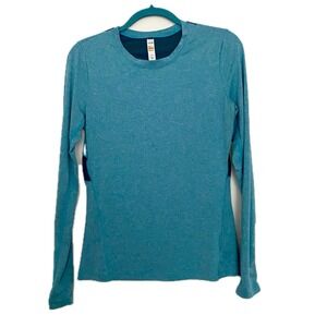 Lole Long Sleeve‎ Athletic Top Teal Blue Thumbholes Lightweight Mesh Panel M
